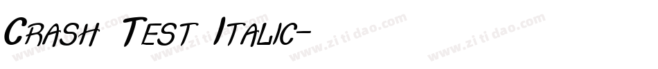 Crash Test Italic字体转换